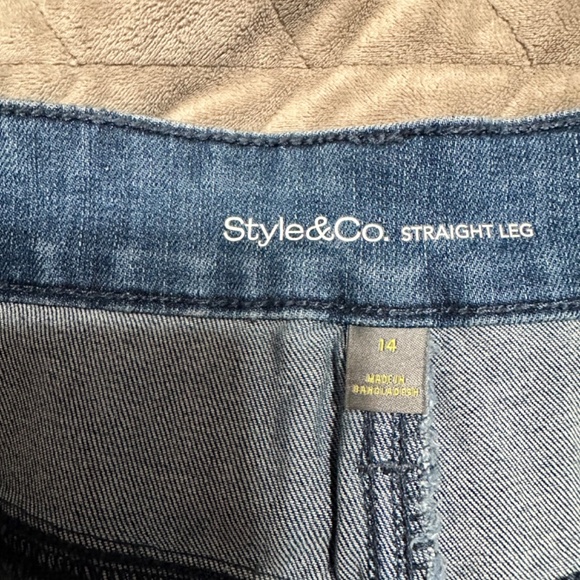 Style & Co Jeans Dip Dye at botton Size 14 New with tags - Picture 5 of 5